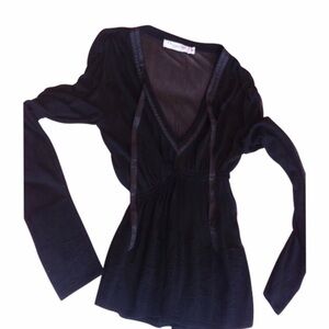 Dior Sheer Black Blouse